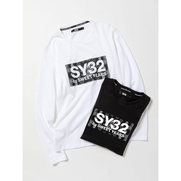 SY32 by SWEET YEARS Tシャツ 長袖 ロングスリーブ ブランド おしゃれ ペイズリー TNS1725P SY32 by SWEET YEARS Tシャツ 長袖 ロングスリーブ ブランド おしゃれ