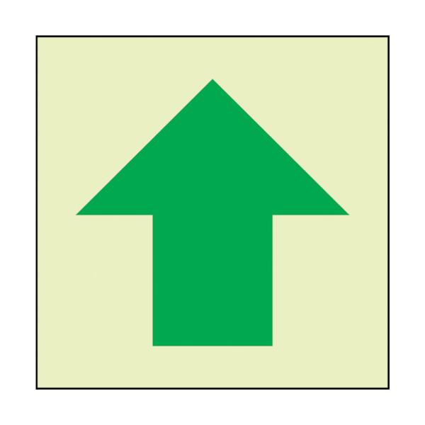 法人限定）グリーンクロス 蓄光避難誘導標識ステッカー 矢印