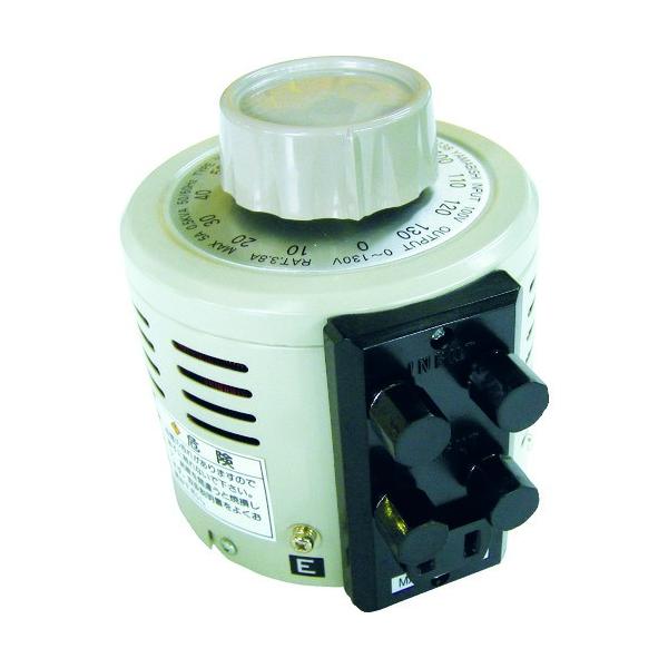 納期について：取寄品3〜5営業日目発送予定★欠品時除くメーカー名：山菱電機(株)【 特長 】・トロイダル状の鉄芯に銅線を放射状に捲線し、特殊配分によるカーボン刷子を摺動します。・出力電圧を断続することなく連続的に0Vより任意の電圧まで可変で...