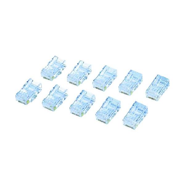 �G���R�� ELECOM CAT6�Ή�RJ45�R�l�N�^ 10�� LD-6RJ45T10 ���Ԍ��� �|�C���g10�{