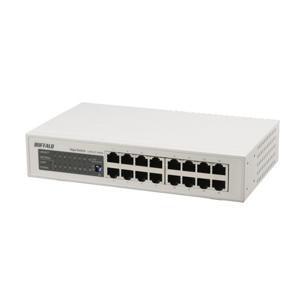 バッファロー BUFFALO Giga スイッチングHub 金属筺体/電源内蔵 16