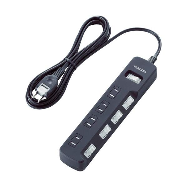 �G���R�� ELECOM �I�t�B�X�p�^�b�v �ꊇ���ʃX�C�b�`�t ���K�[�h�^�b�v 6�� 2.5m �� T-K8A-2625BK ���Ԍ��� �|�C���g10�{