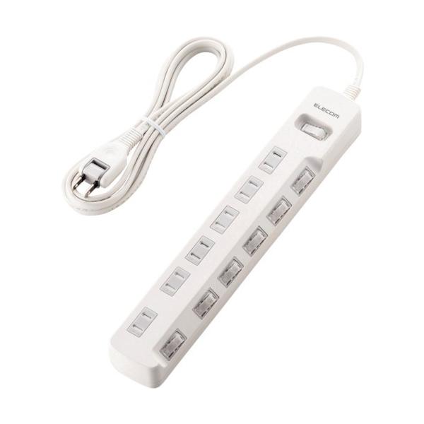 �G���R�� ELECOM �I�t�B�X�p�^�b�v �ꊇ���ʃX�C�b�`�t ���K�[�h�^�b�v 6�� 2.5m �� T-K8A-2625WH ���Ԍ��� �|�C���g10�{