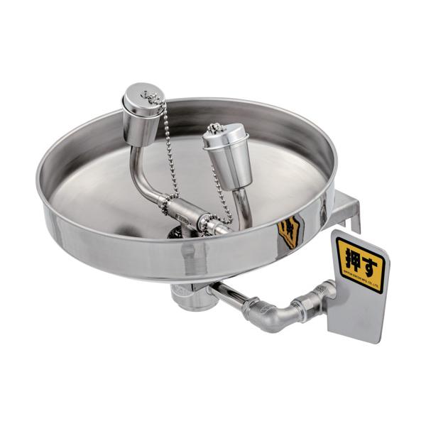 納期について：取寄品3〜5営業日目発送予定★欠品時除くメーカー名：日本エンコン(株)【 特長 】・耐久性に優れたオールステンレス製のため、屋外設置も可能なスタンダードモデルです。・プッシュプレートを押すと、水圧により洗眼ヘッドのカバーは自動...