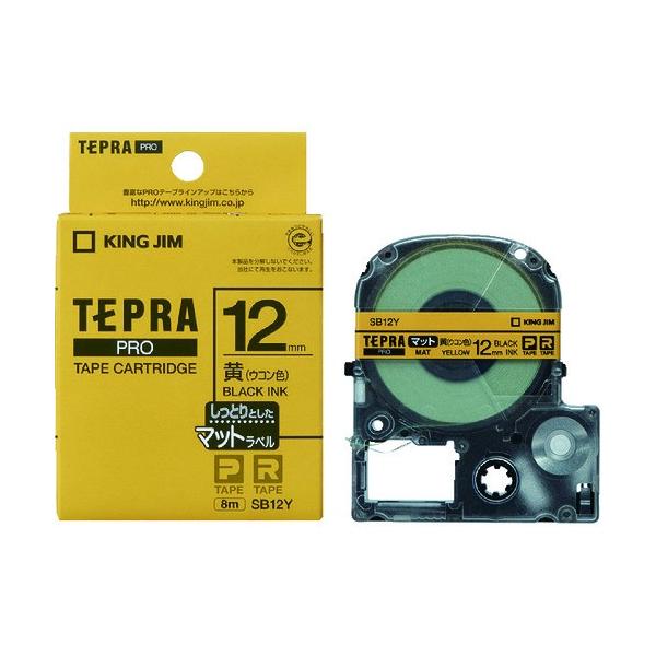 �L���O�W�� KING JIM �y�����z�u�e�v���vPRO�e�[�v 12mm �}�b�g���x��/�����x��/������ ����8m SB12Y ���Ԍ��� �|�C���g10�{