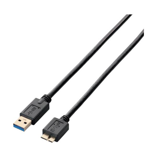 GR ELECOM USB3.0P[u A-microB^Cv 1.0m ubN USB3-AMB10BK Ԍ |Cg10{