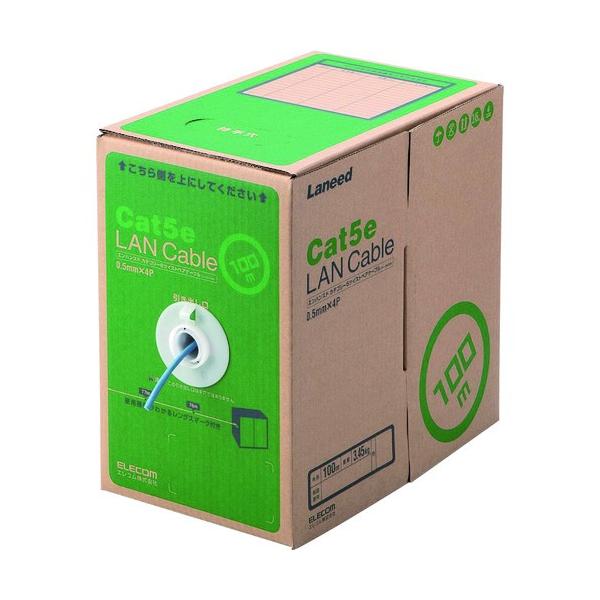 GR ELECOM EU RoHSwߏLANP[u CAT5E 100m u[ LD-CT2/BU100/RS Ԍ |Cg10{