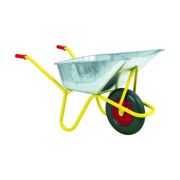 納期について：メーカー直送品(代引き不可)メーカー名：RAVENDO社【 特長 】・亜鉛メッキバケット付の一輪車です。・φ400mmノーパンクタイヤを採用しています。・フレームは溶接構造です。・厚み:1.15mm・本体:溶接・紛体塗装・バケ...