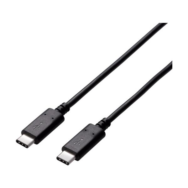 �G���R�� ELECOM USB2.0�P�[�u�� C-C�^�C�v �F�ؕi 1.0m �u���b�N U2C-CC5P10NBK ���Ԍ��� �|�C���g10�{