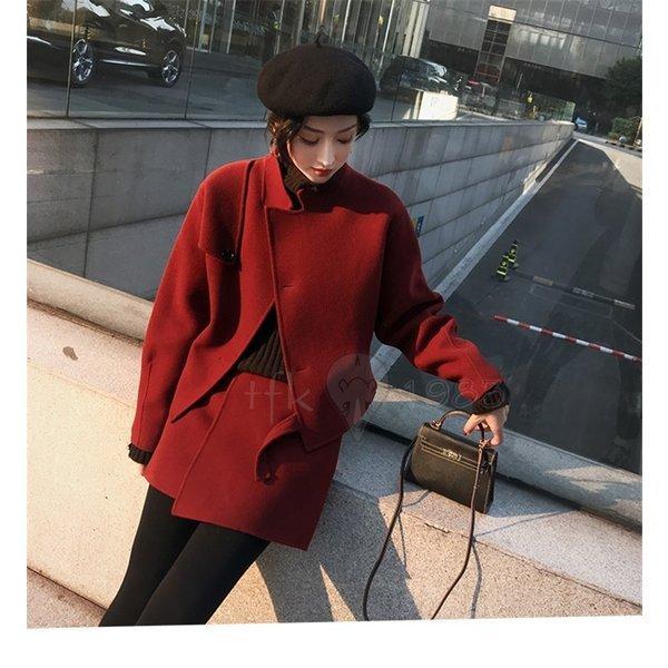 50代上品 40代 長袖30代 ニ スカート きれいめ コート韓国風 らしゃ 秋冬 厚手 レディース セットアップ 無地 新作 Ol 通勤 オシャレ 体型カバー セットアップ 特別オファー Fyba Ca