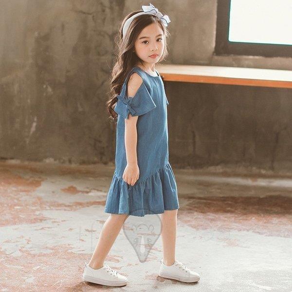 子供服 女の子 オフショルダー ひざ丈 キッズ 可愛い 春夏 フリル 発表会 卒園式 入学式 パーティ 子供ドレス ワンピース 本物品質の