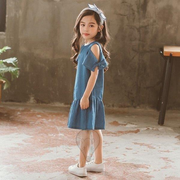 子供服 女の子 オフショルダー ひざ丈 キッズ 可愛い 春夏 フリル 発表会 卒園式 入学式 パーティ 子供ドレス ワンピース 本物品質の
