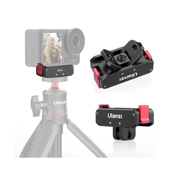 2つコネクター底面に1/4ネジ穴と隠蔽型Goproコネクターの2つのコネクターデザインを採用し、2つの選択を提供します。1/4インチサイズの三脚やgoproアクセサリーに使用可能。また、action2の様々なアクセサリーを簡単に取り付けるこ...