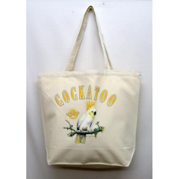 厚手でたっぷり収納！オシャレ かばん カバン 大容量 肩掛け 丈夫 お散歩バッグ 【ラッピング無料】ギフトにも人気！プレゼントキバタン トートバッグ エコバッグ マイバッグ【Lサイズ/大】かわいい おしゃれ レディース メンズ 男女兼用 a...