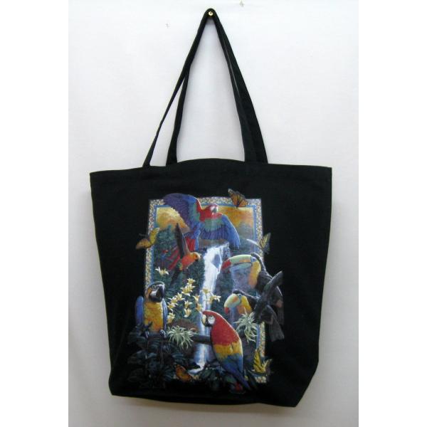 厚手でたっぷり収納！オシャレ かばん カバン 大容量 肩掛け 丈夫 お散歩バッグ 【ラッピング無料】ギフトにも人気！プレゼント鳥 アマゾン とり トートバッグ エコバッグ マイバッグ【Lサイズ/大】かわいい おしゃれ レディース メンズ 男...