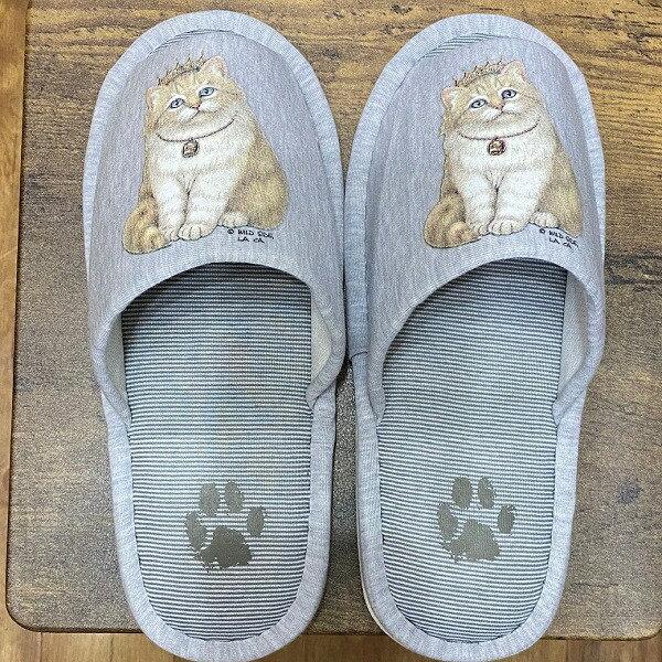 洗濯機で洗えるスリッパ【ラッピング無料】ギフトに人気！ メンズ レディースキャット (No.4) ネコグッズ スリッパ 洗える 【大人用22〜26cm】男女兼用 グレー ストライプ 丸洗い ウォッシャブル ルームシューズ ねこ雑貨 猫cat...