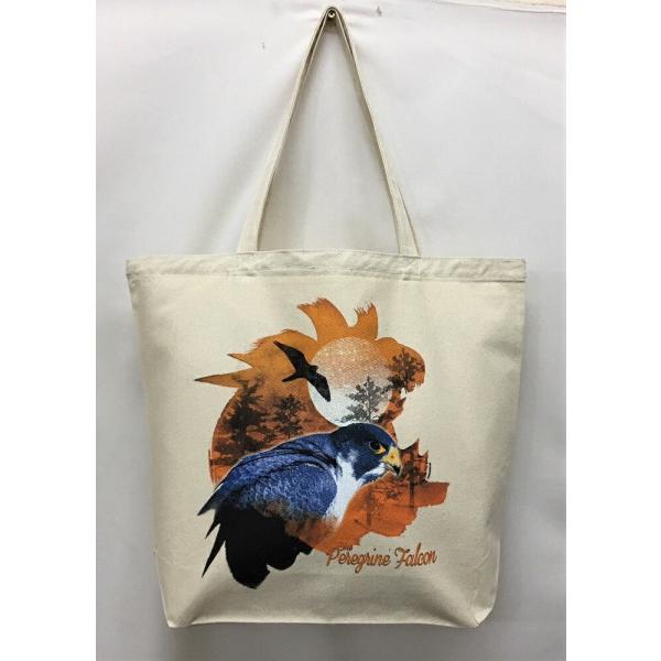 厚手でたっぷり収納！オシャレ かばん カバン 大容量 肩掛け 丈夫 お散歩バッグ 【ラッピング無料】ギフトにも人気！プレゼントハヤブサ イーグル eagle ホーク hawk (NEW) 猛禽類 トートバッグ エコバッグ マイバッグ【Lサイ...