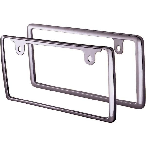 他サイト： K418 フロント &amp; リア フレーム セット メタルブラック | ナンバープレート ナンバーフレーム プレート リアナンバープレート プレートフレームの商品画像