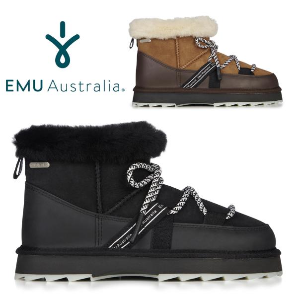 【新品未使用】EMU Australia ブラック ムートンブーツ 24cm EMU Australia（エミュ オーストラリア） EMU エミュー オーストラリア