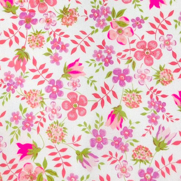 ハンドメイド　布　タグ　セット　No279 リバティ　ネオン　ピンク LIBERTY.（リバティ） 生地 リバティ・ファブリックス ネオン Edenham