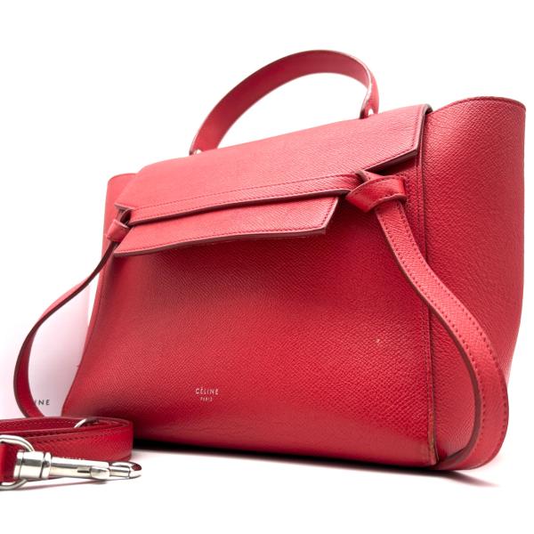 【美品✨】CELENE　セリーヌ　レザー　2way 赤　ハンドバッグ CELINE（セリーヌ） ハンドバッグ ショルダーバッグ 2WAY レッド