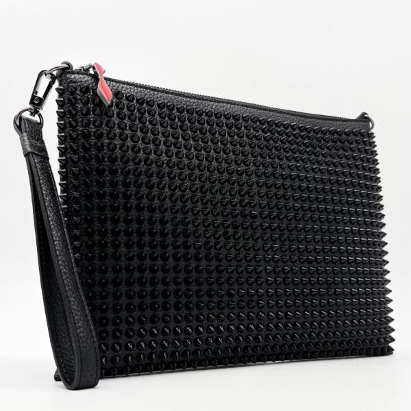 Christian Louboutin スタッズ レザー リボン クラッチバッグ クリスチャンルブタン Christian Louboutin クラッチバッグ スパイク