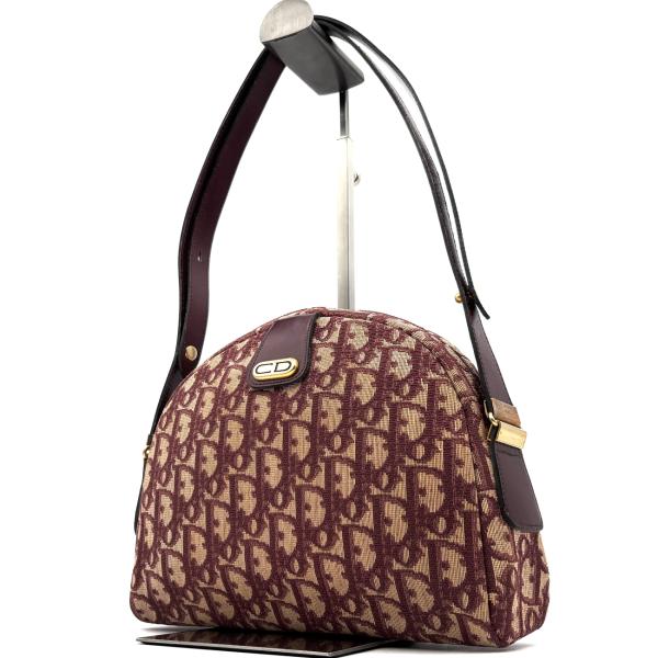 美品◆クリスチャンディオール トロッター ロゴ金具 ショルダーバッグ クリスチャンディオール Christian Dior トロッター ハンドバッグ ワン