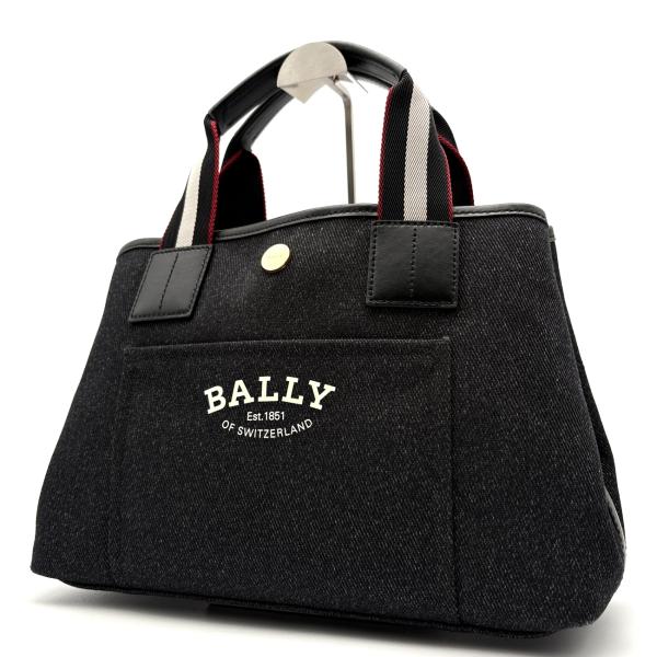 BALLY バリー ロゴ ストライプ スエード レザー トートバッグ ブラック BALLY バリー ドライヴァリア トートバッグ ハンドバッグ キャンバス