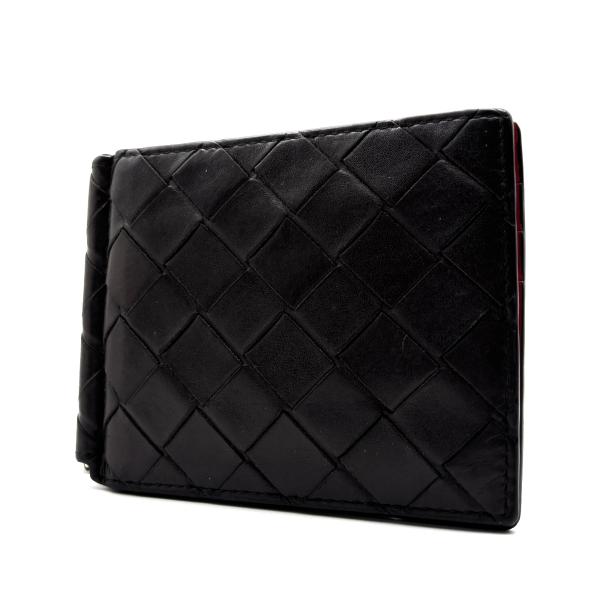 美品 ボッテガヴェネタ BOTTEGA VENETA イントレチャート マネークリップ 二つ折り財布 札ばさみ レザー 本革 ブラウン 茶色 夏休み 帰省 お盆 敬老の日 シルバーウィーク 秋 ギフト ご褒美 メンズ ボッテガヴェネタ BOTTEGA VENETA イントレチャート マネークリップ 二