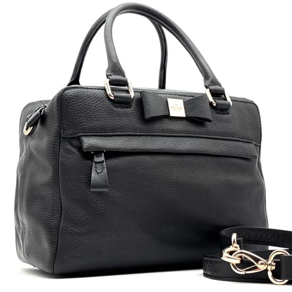 美品 ケイトスペード Kate Spade リボンモチーフ 2WAY ハンドバッグ 