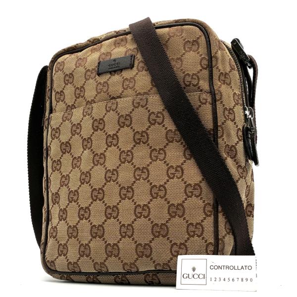 GUCCI グッチ GGキャンバス ショルダーバッグ スクエア キャンバス