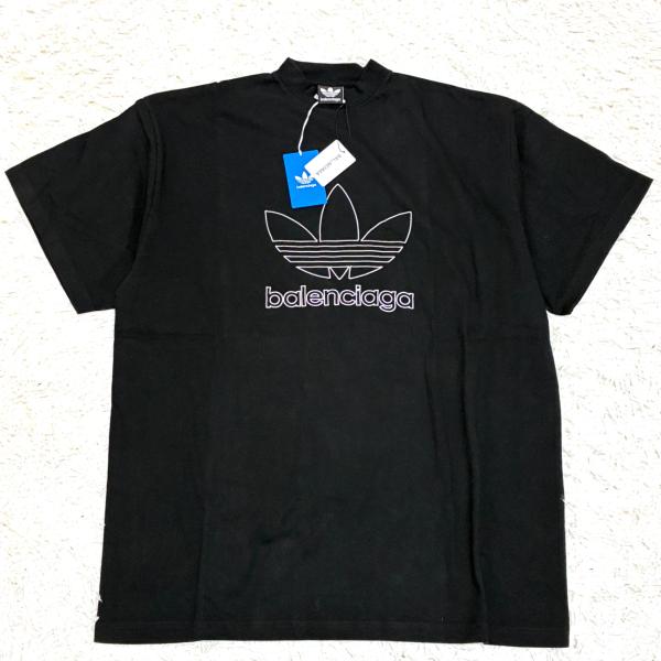 未使用タグ付 バレンシアガ アディダス コラボ Tシャツ 半袖 オーバー
