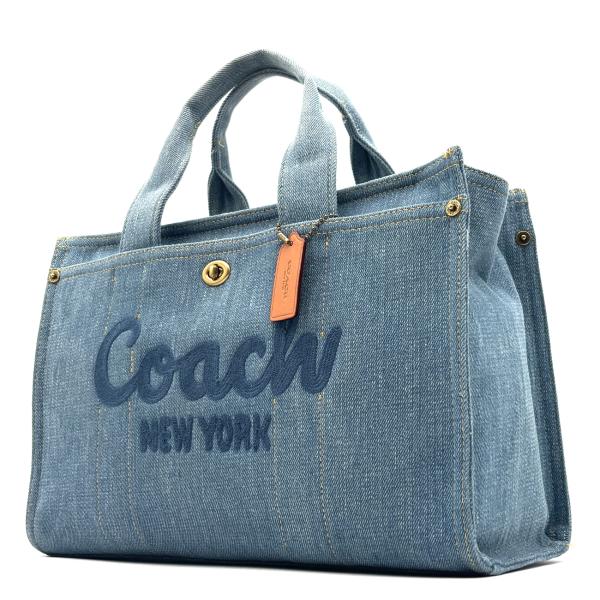 キ*ィ様 COACH デニム　カーゴトート コーチ COACH カーゴトート トートバッグ 鞄 カバン ターンロック ロゴ