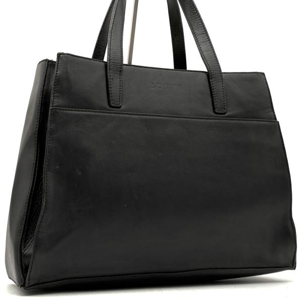 ロエベ LOEWE トートバッグ ハンドバッグ ブラック 黒 レザー 本革