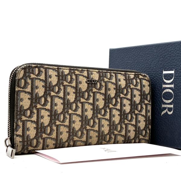 クリスチャンディオール Dior トロッター オブリーク 長財布 ラウンド