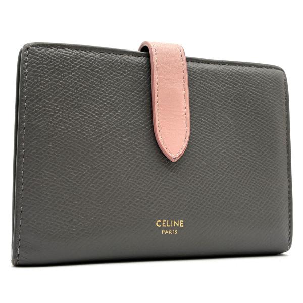 CELINE セリーヌ ミディアムストラップウォレット 二つ折り財布 現行