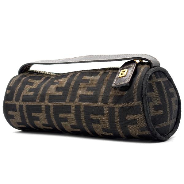 フェンディ FENDI ズッカ 筒型 ポーチ ミニ バッグ ペンケース