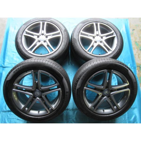 ベンツ純正 SクラスW221等18x8.5J ET43 ピレリドラゴンスポーツバリ溝