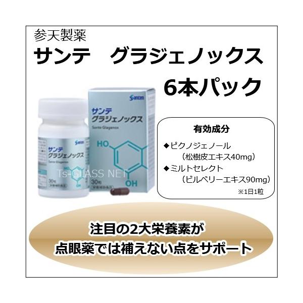 サンテ サンテグラジェノックス 6本 参天製薬 眼精疲労 かすみ目