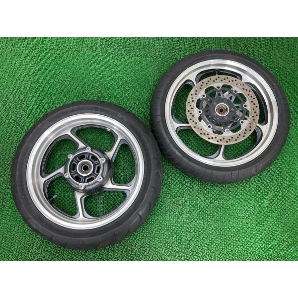 ゼファー1100 ホイール 前後 1297/1298 ZRT10A-028*** カワサキ 純正 ZRT10A 1297 1298 セット ディスク 曲がり無し 【中古】 96 カワサキ（Kawasaki） ゼファー1100 ホイール 前後 1297/1298 ZRT10A