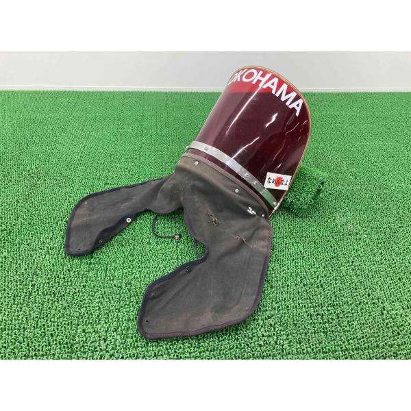 旭風防製CBX400F スクリーン 赤 社外 中古 バイク 部品 布タレ風防