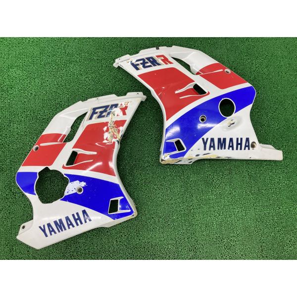 FZR250R サイドカウル 左右 3LN ヤマハ 純正 バイク 部品 初期型 アンダーカウル 修復素材やペイント素材に 品薄 希少品 【中古】 15 ヤマハ発動機 FZR250R サイドカウル 左右 3LN ヤマハ 純正 中古 バイク
