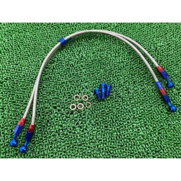 スウェッジライン　ブレーキホース　バンジョー　ボルト　ダックス　シャリー　モンキ SWAGE-LINE製 フロントブレーキホース 左右 社外 中古 バイク 部品