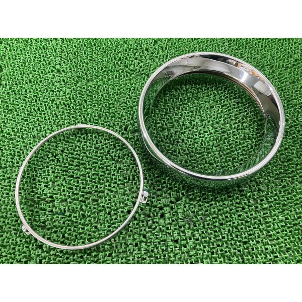 ソフテイル ヘッドライトリム ハーレー 純正 バイク 部品 オプション 94-17年 7インチ フレンチトリム コンディション良好 【中古】 3 ソフテイル ヘッドライトリム ハーレー 純正 中古 バイク 部品