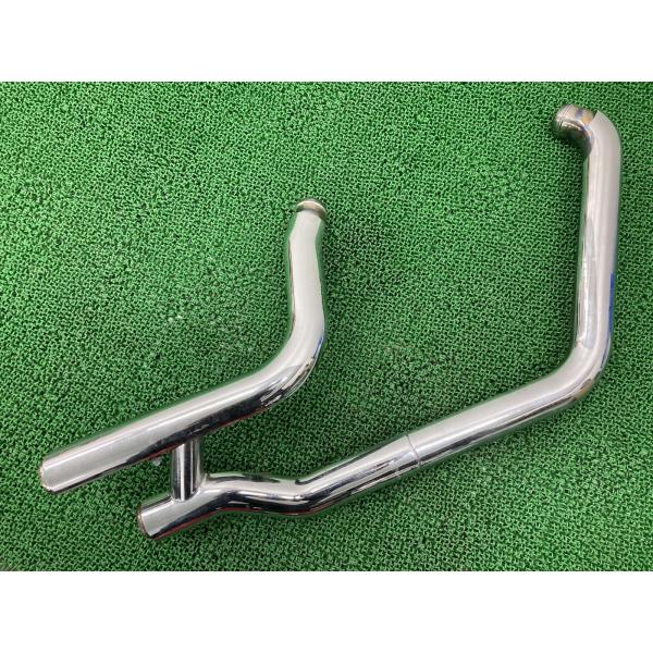 FLSTF エキパイマフラー 65600042 ハーレー 純正 中古 バイク 部品 12-17年 ソフテイル ファットボーイ ヒートガード おすすめ品 コケキズ無し 車検 Genuine bU