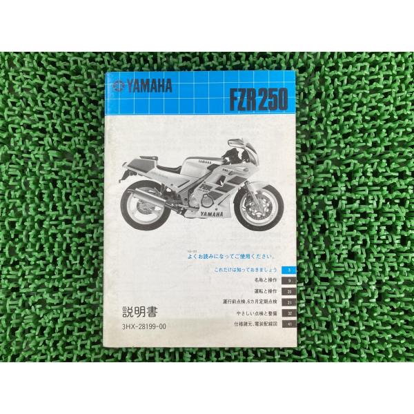 YAMAHA（ヤマハ） FZR250 取扱説明書 正規 中古 バイク 整備書 配線図