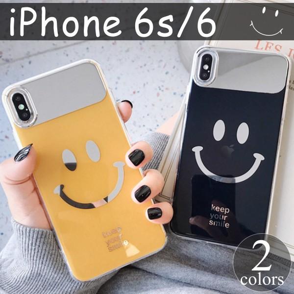 Iphone6s ケース おしゃれ クリアケース スマイル ニコちゃん プラス Smile アイフォン アイホンカバー スマホ 黄黒ミラー Import 086 Ip6 Ts Aden 通販 Yahoo ショッピング