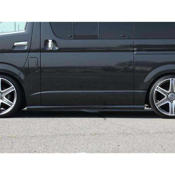ハイエース 200系 TPDエアロ サイドステップ4Dr 未塗装 ナロー ワイド