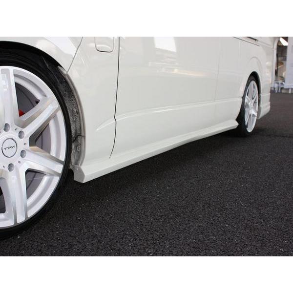 ハイエース 200系 TPDエアロ サイドステップ4Dr 未塗装 スーパーロング
