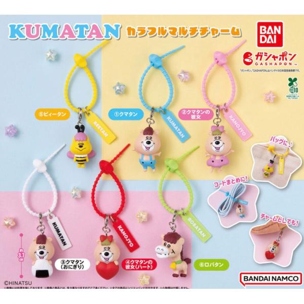 【予約商品 2026年9月発売予定 】クマタン カラフル マルチ チャーム 全6種セット コンプセット カプセルは付属しておりません
